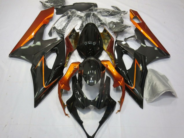 2005-2006 Suzuki GSXR 1000 Motorcycle Fairings - Burnt Orange Black