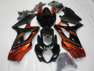Cheap 2007-2008 Suzuki GSXR 1000 Motorcycle Fairings - Orange Black