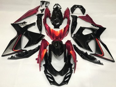 Cheap 2009-2016 Suzuki GSXR 1000 Motorcycle Fairing - Glossy Black Red