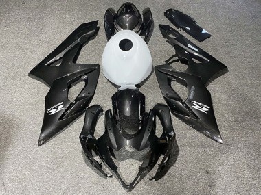 Cheap 2005-2006 Suzuki GSXR 1000 Motorcycle Fairings - Carbon Fiber Style Glossy White
