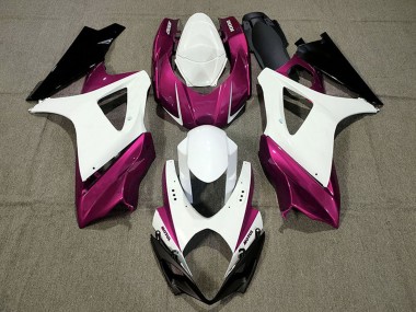 Cheap 2007-2008 Suzuki GSXR 1000 Motorcycle Fairings - White Pink Black