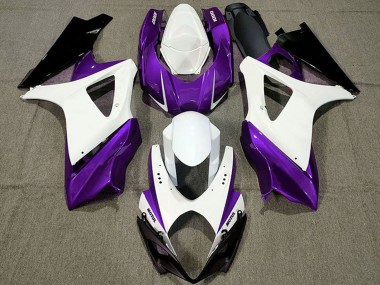 Cheap 2007-2008 Suzuki GSXR 1000 Motorcycle Fairings - White Purple Black
