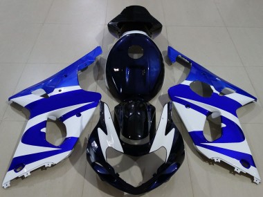 Cheap 2000-2002 Suzuki GSXR 1000 Motorcycle Fairings - Blue White Black