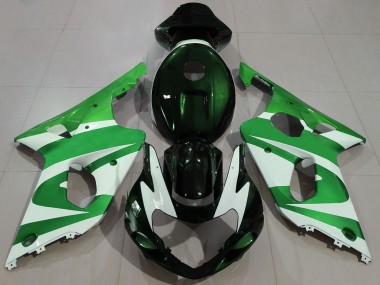 Cheap 2000-2002 Suzuki GSXR 1000 Motorcycle Fairings - Green White Black