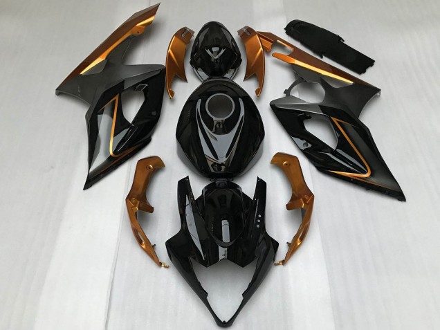 2005-2006 Suzuki GSXR 1000 Motorcycle Fairings - Glossy Black Bronze