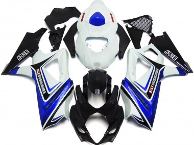 Cheap 2007-2008 Suzuki GSXR 1000 Motorcycle Fairings - White Blue Black OEM Style