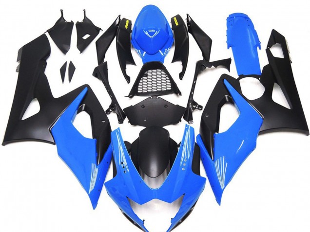 2005-2006 Suzuki GSXR 1000 Motorcycle Fairings - Blue Matte Black Yellow