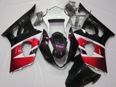 Cheap 2003-2004 Suzuki GSXR 1000 Motorcycle Fairings - Red White Glossy Black