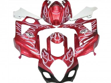 Cheap 2007-2008 Suzuki GSXR 1000 Motorcycle Fairings - Red White Flame