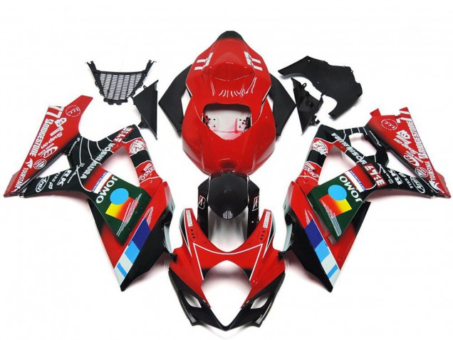 2007-2008 Suzuki GSXR 1000 Motorcycle Fairings - Red Black Blue White Yellow
