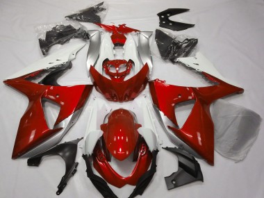 Cheap 2009-2016 Suzuki GSXR 1000 Motorcycle Fairings - White Silver Red