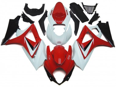 Cheap 2007-2008 Suzuki GSXR 1000 Motorcycle Fairings - White Red Black OEM Style
