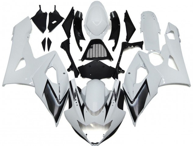 2005-2006 Suzuki GSXR 1000 Motorcycle Fairings - Glossy White Silver Black