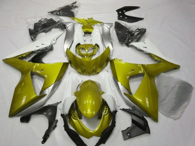 Cheap 2009-2016 Suzuki GSXR 1000 Motorcycle Fairings - White Yellow