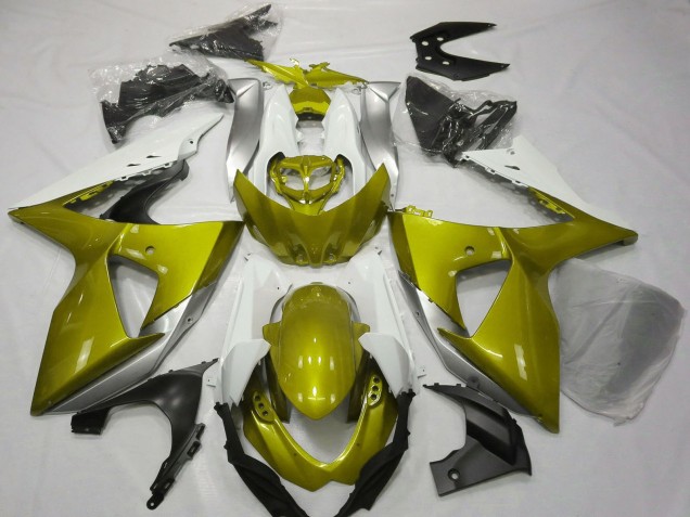 2009-2016 Suzuki GSXR 1000 Motorcycle Fairings - White Yellow