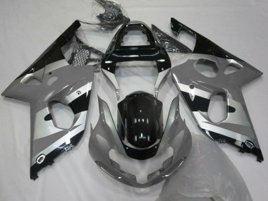 Cheap 2000-2002 Suzuki GSXR 1000 Motorcycle Fairings - Grey Silver Glossy Black OEM Style