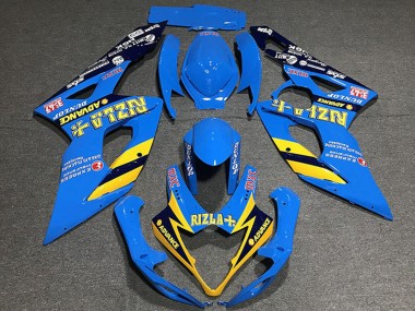 Cheap 2005-2006 Suzuki GSXR 1000 Motorcycle Fairings - Blue Yellow Black Rizla
