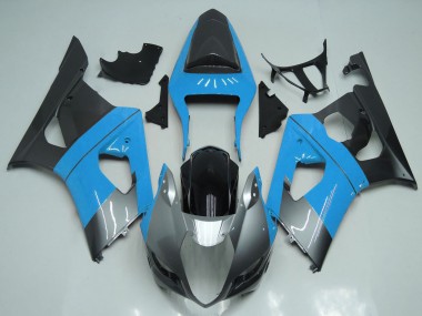 Cheap 2003-2004 Suzuki GSXR 1000 Motorcycle Fairings - Light Blue Silver Black