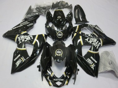 Cheap 2009-2016 Suzuki GSXR 1000 Motorcycle Fairings - Glossy Black Lucky Strike