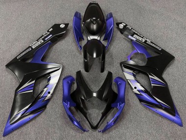 Cheap 2005-2006 Suzuki GSXR 1000 Motorcycle Fairings - Matte Black Blue