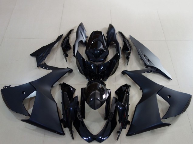 2009-2016 Suzuki GSXR 1000 Motorcycle Fairings - Matte Black Glossy Black