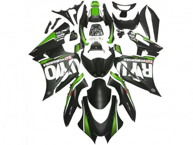 2017-2024 Suzuki GSXR 1000 Motorcycle Fairings - Matte Black Green