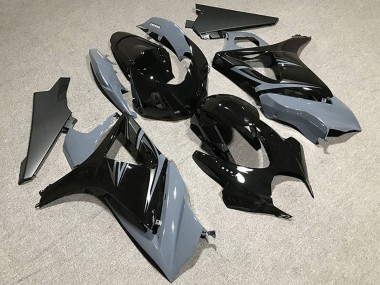 Cheap 2007-2008 Suzuki GSXR 1000 Motorcycle Fairings - Nardo Grey Glossy Black OEM Style
