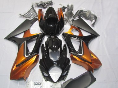 Cheap 2007-2008 Suzuki GSXR 1000 Motorcycle Fairings - Orange Glossy Black Matte Black