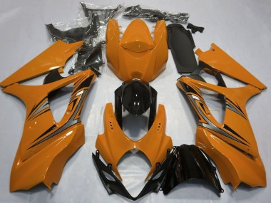 Cheap 2007-2008 Suzuki GSXR 1000 Motorcycle Fairings - Orange Glossy Black OEM Style