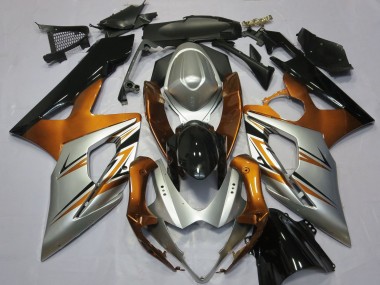 Cheap 2005-2006 Suzuki GSXR 1000 Motorcycle Fairings - Orange Silver Glossy Black