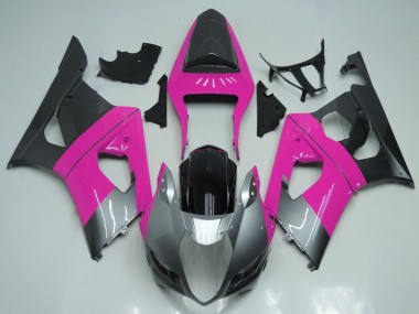 Cheap 2003-2004 Suzuki GSXR 1000 Motorcycle Fairings - Pink Silver Black
