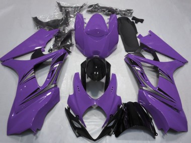 Cheap 2007-2008 Suzuki GSXR 1000 Motorcycle Fairings - Purple Glossy Black OEM Style
