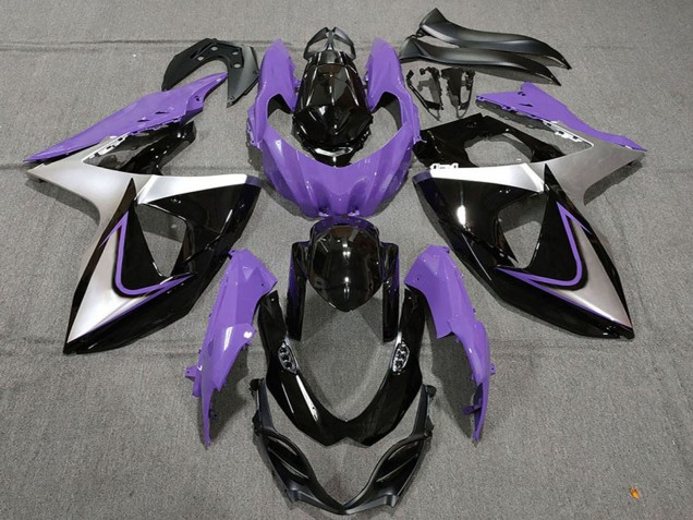 2009-2016 Suzuki GSXR 1000 Motorcycle Fairings - Purple Silver Black