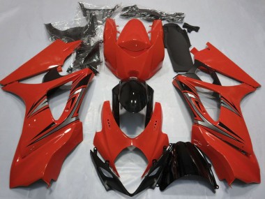 Cheap 2007-2008 Suzuki GSXR 1000 Motorcycle Fairings - Red Glossy Black OEM Style