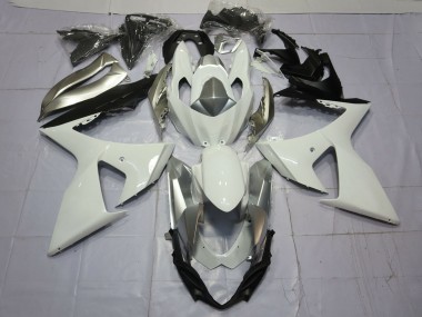 Cheap 2009-2016 Suzuki GSXR 1000 Motorcycle Fairings - White Silver