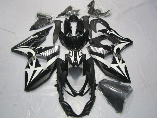 2009-2016 Suzuki GSXR 1000 Motorcycle Fairings - Black White