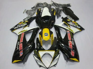 Cheap 2007-2008 Suzuki GSXR 1000 Motorcycle Fairings - White Yellow Red Black Dunlop