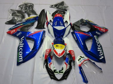 Cheap 2009-2016 Suzuki GSXR 1000 Motorcycle Fairings - White Blue Yellow Red Voltcom 22