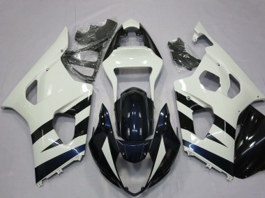 Cheap 2003-2004 Suzuki GSXR 1000 Motorcycle Fairings - White Glossy Black