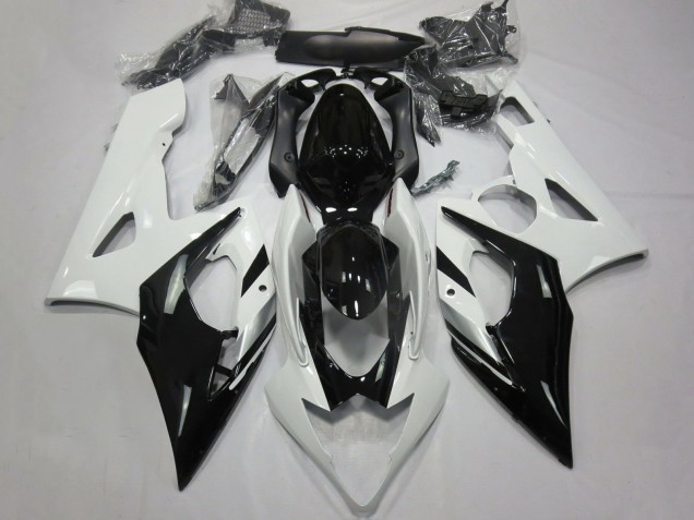 2005-2006 Suzuki GSXR 1000 Motorcycle Fairings - White Black Silver
