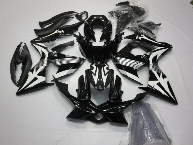 2009-2016 Suzuki GSXR 1000 Motorcycle Fairings - White Black