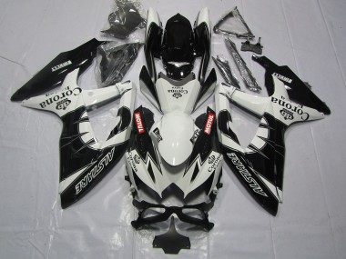 Cheap 2008-2010 Suzuki GSXR 600 / GSXR 750 Motorcycle Fairing - White Black Alstare Corona Motul