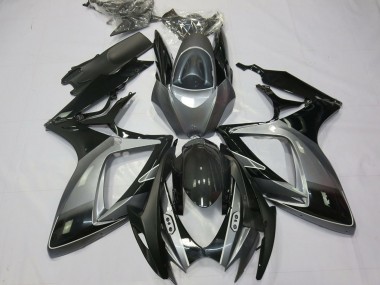 Cheap 2006-2007 Suzuki GSXR 600 / GSXR 750 Motorcycle Fairings - Grey Glossy Black Stripe