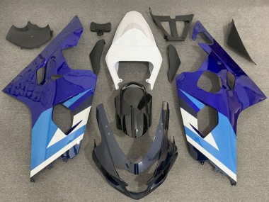 Cheap 2004-2005 Suzuki GSXR 600 / GSXR 750 Motorcycle Fairing - White Blue Black