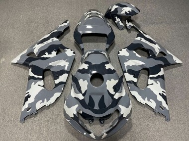 Cheap 2001-2003 Suzuki GSXR 600 / GSXR 750 Motorcycle Fairings - Grey Black White Camouflage