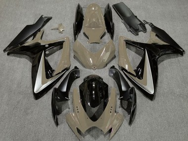 Cheap 2006-2007 Suzuki GSXR 600 / GSXR 750 Motorcycle Fairings - Desert Tan Silver Glossy Black OEM Style