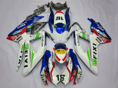 Cheap 2008-2010 Suzuki GSXR 600 / GSXR 750 Motorcycle Fairings - White Blue Green Yellow Red Fixi 16