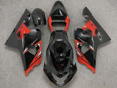 Cheap 2004-2005 Suzuki GSXR 600 / GSXR 750 Motorcycle Fairings - Glossy Black Red