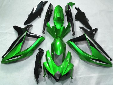 Cheap 2008-2010 Suzuki GSXR 600 / GSXR 750 Motorcycle Fairings - Green Silver Glossy Black