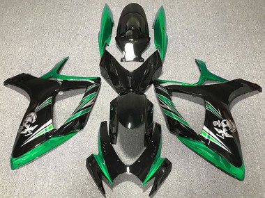Cheap 2006-2007 Suzuki GSXR 600 / GSXR 750 Motorcycle Fairings - Green Glossy Black
